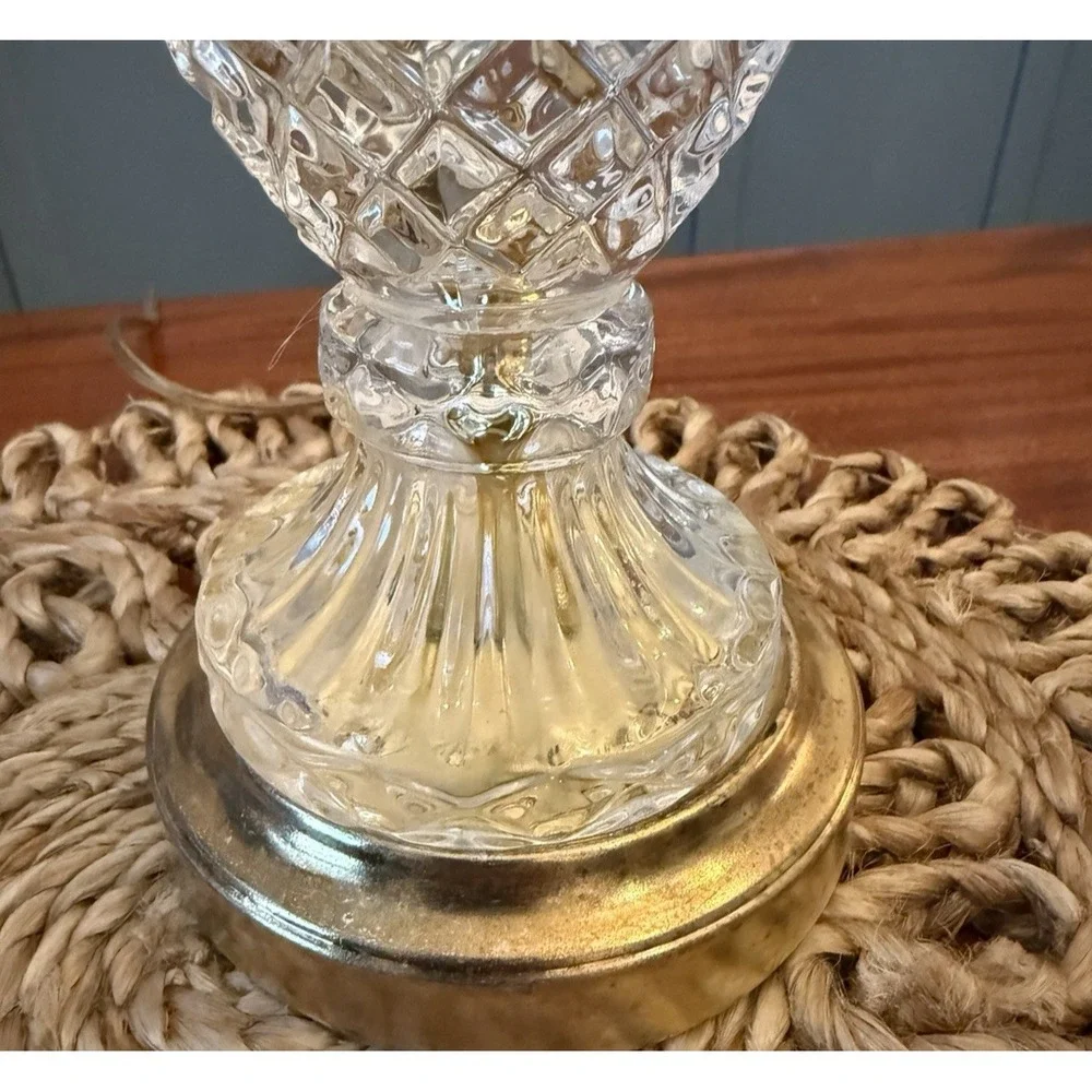 Vintage Cut-Glass Pineapple-Style Mini Accent Lamp‎ – 15